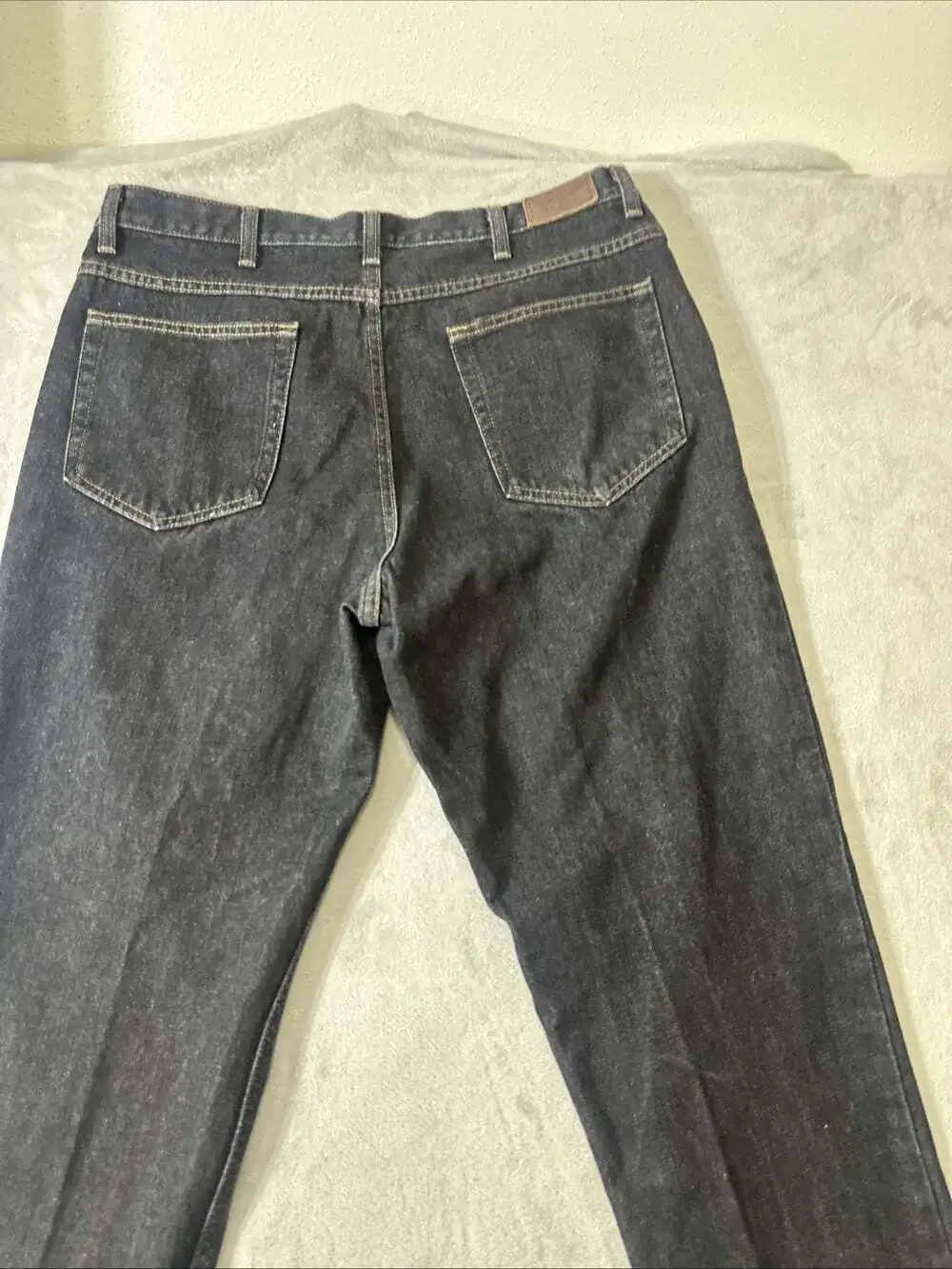 LL Bean Double L Jeans Mens 37x29 Black Natural Fit 100% Cotton Denim